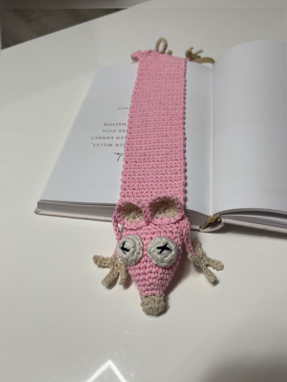 Handmade Gehäkeltes Ratten-Lesezeichen