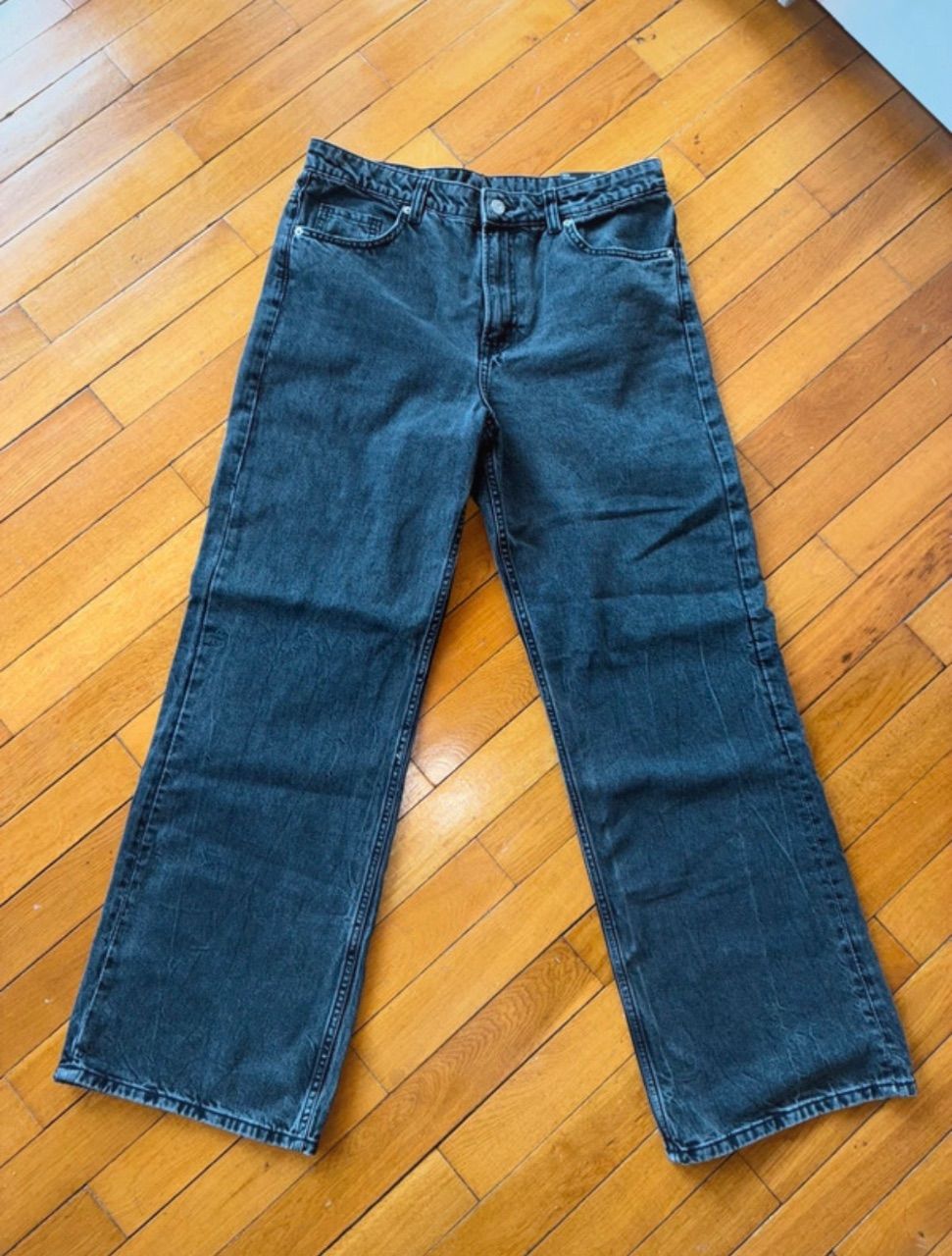 H&M Vintage Wide Leg Jeans – zeitloser Denim Look Size 44
