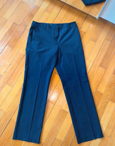 C&A Dunkelblaue Stoffhose Business Casual – elegante Anzughose Size L