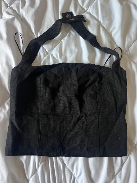 New Yorker Schwarzes Leinentop New Yorker Size S
