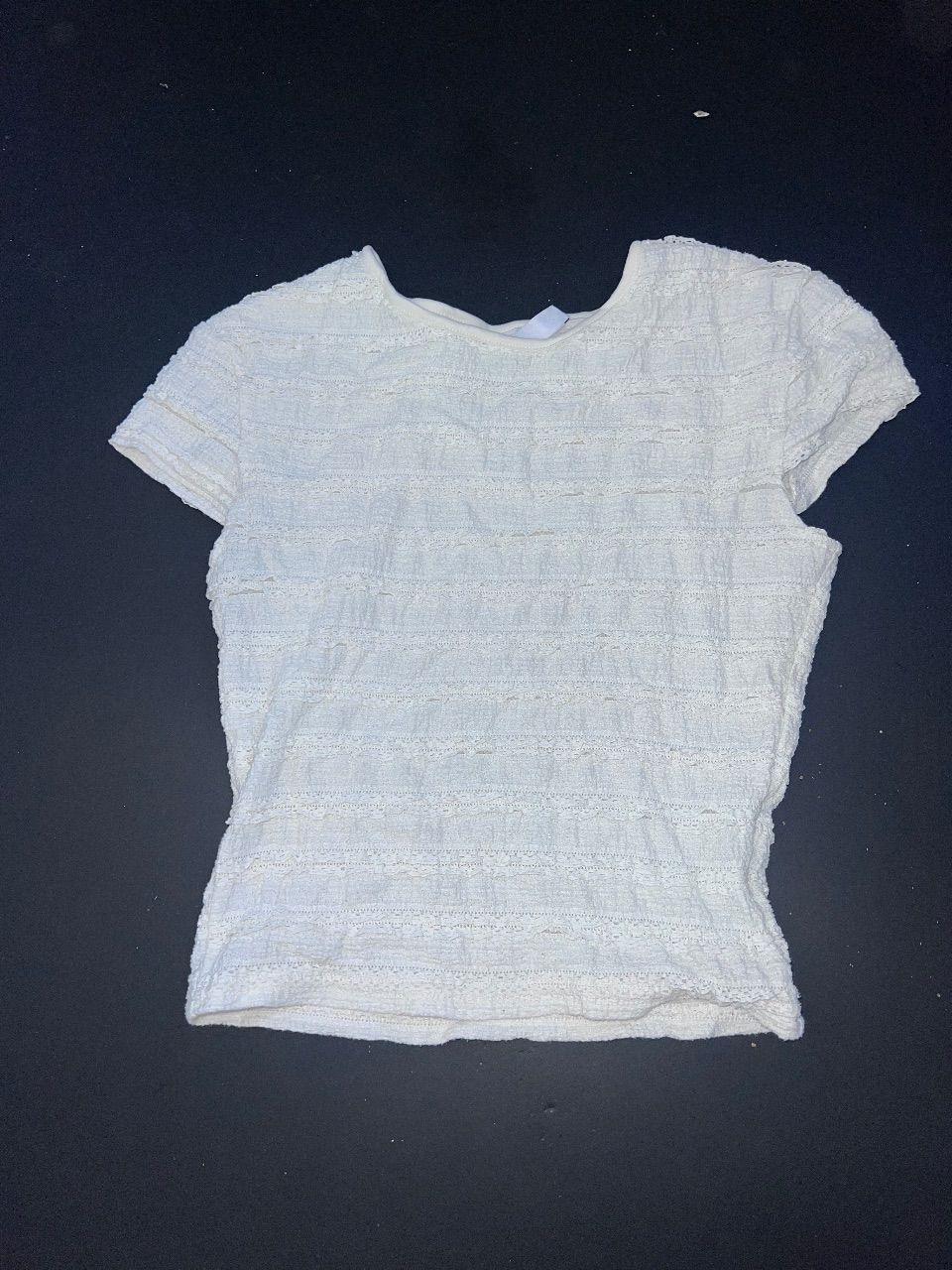 Ohne Marke Cremefarbenes Shirt Spitze Size XS