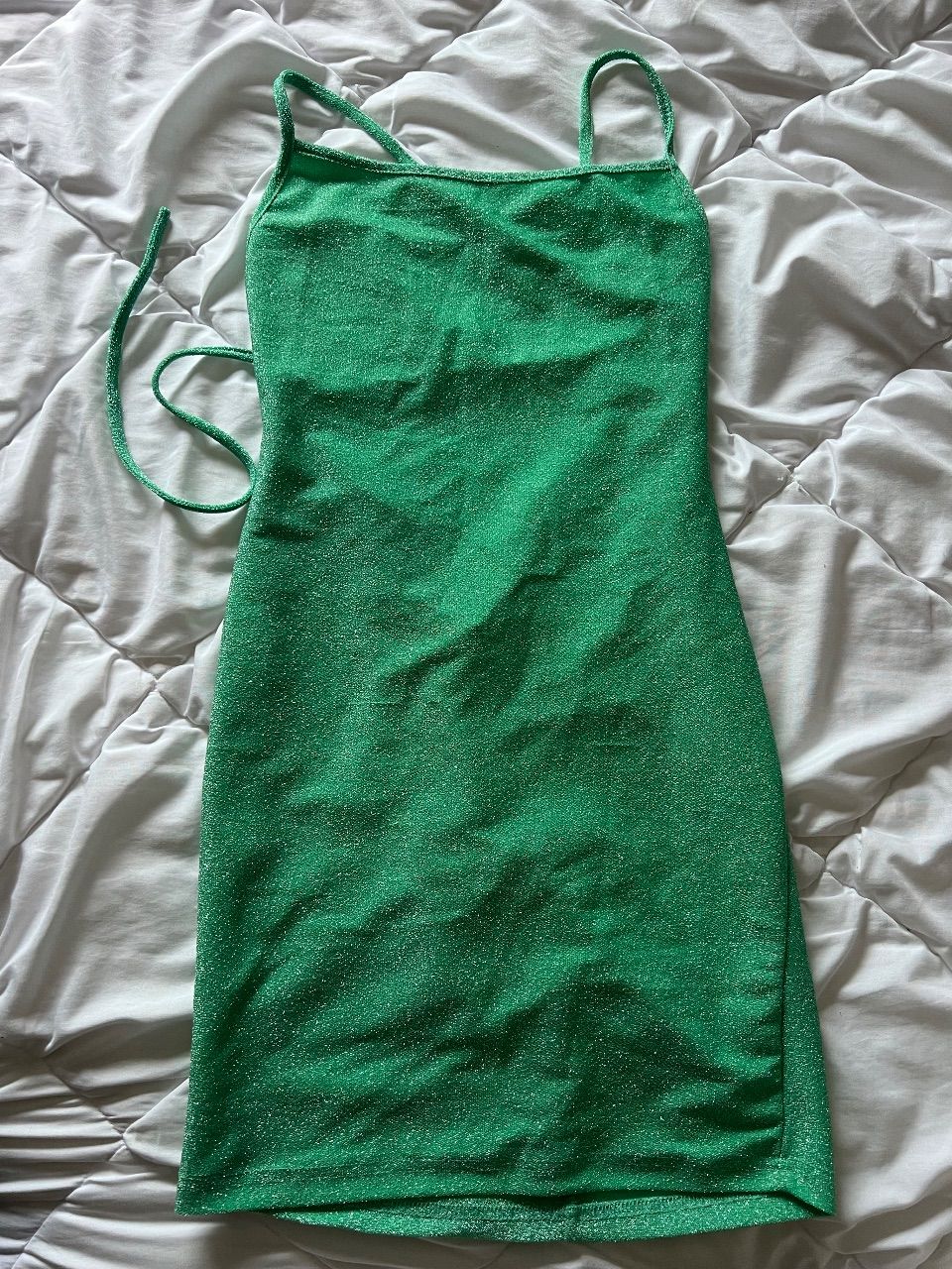 Ohne Marke Mintgrünes Glitzer Partykleid Gr.XS/S Size S