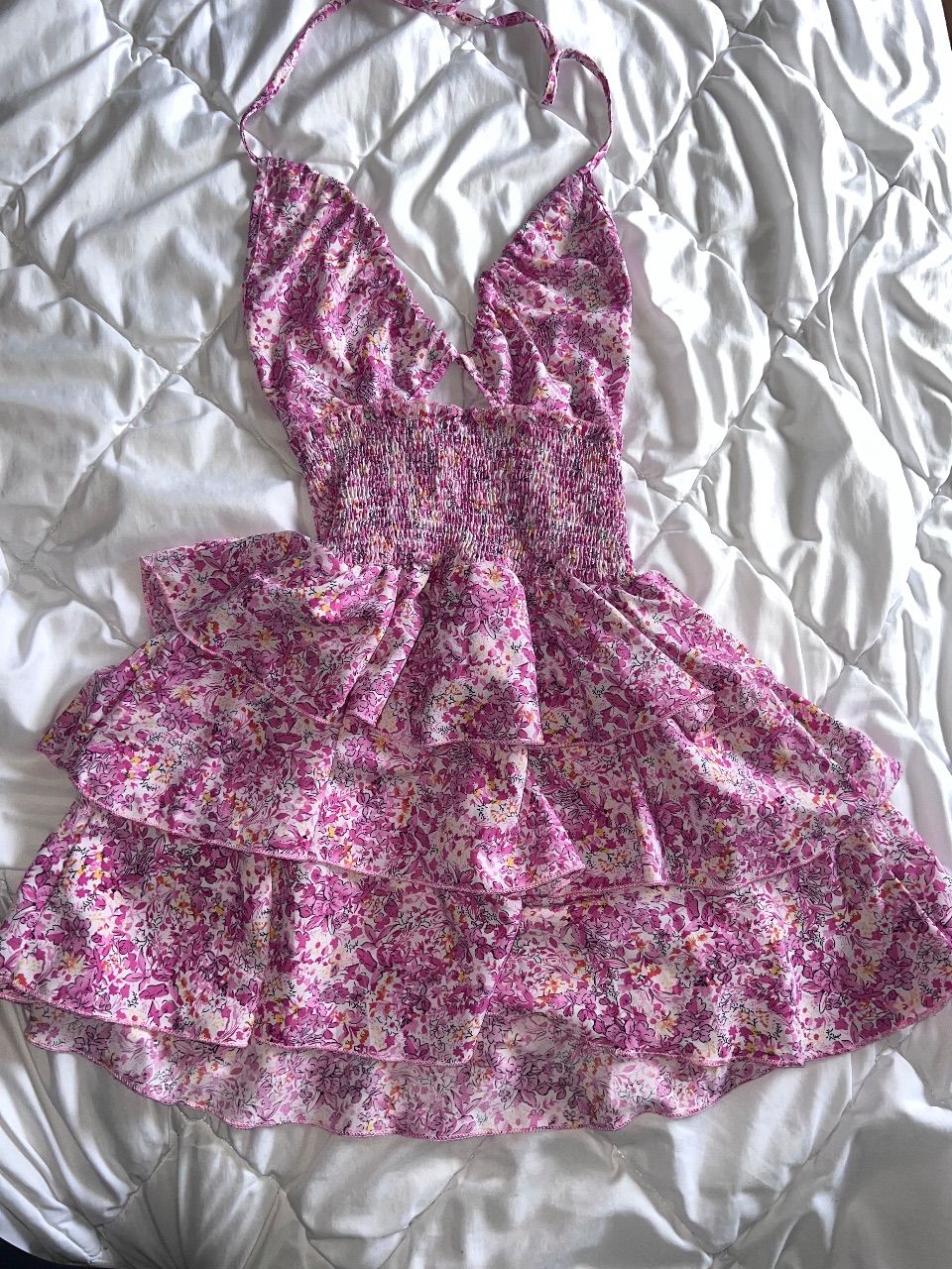 Ohne Marke Sommerkleid Blumen Gr.S Size S