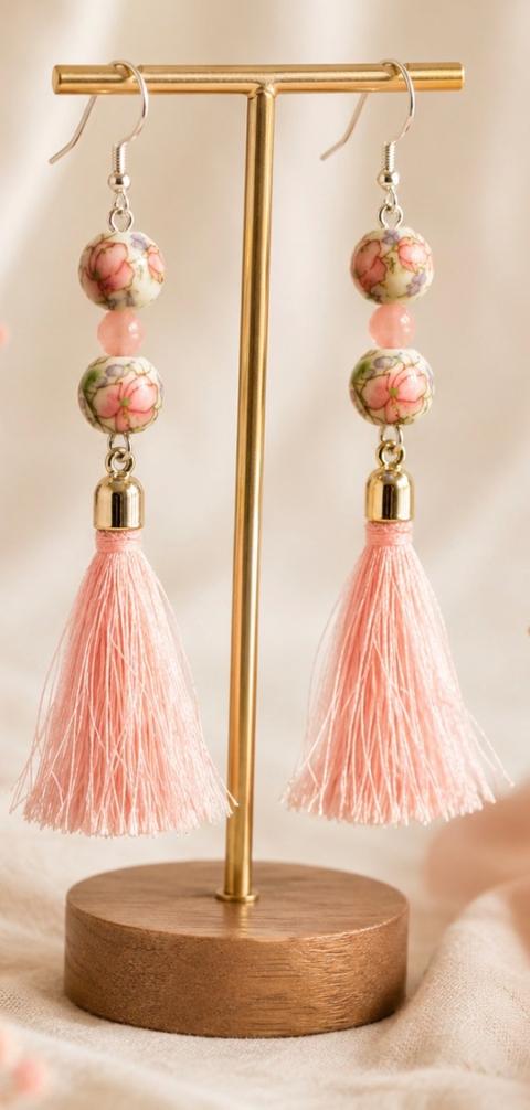 Rosa Ohrschmuck