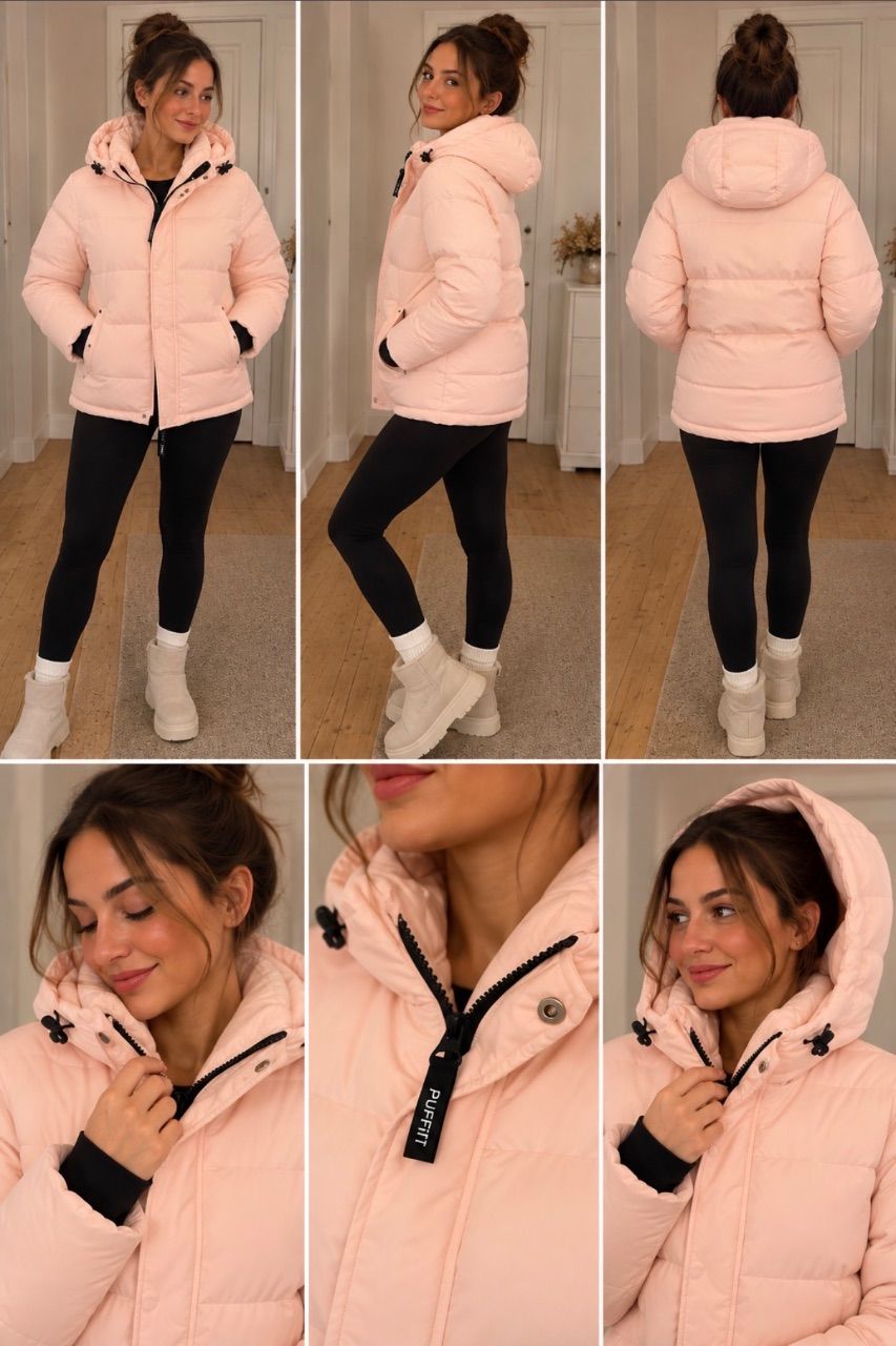 Puffit Jacke in pale Pink  Size M