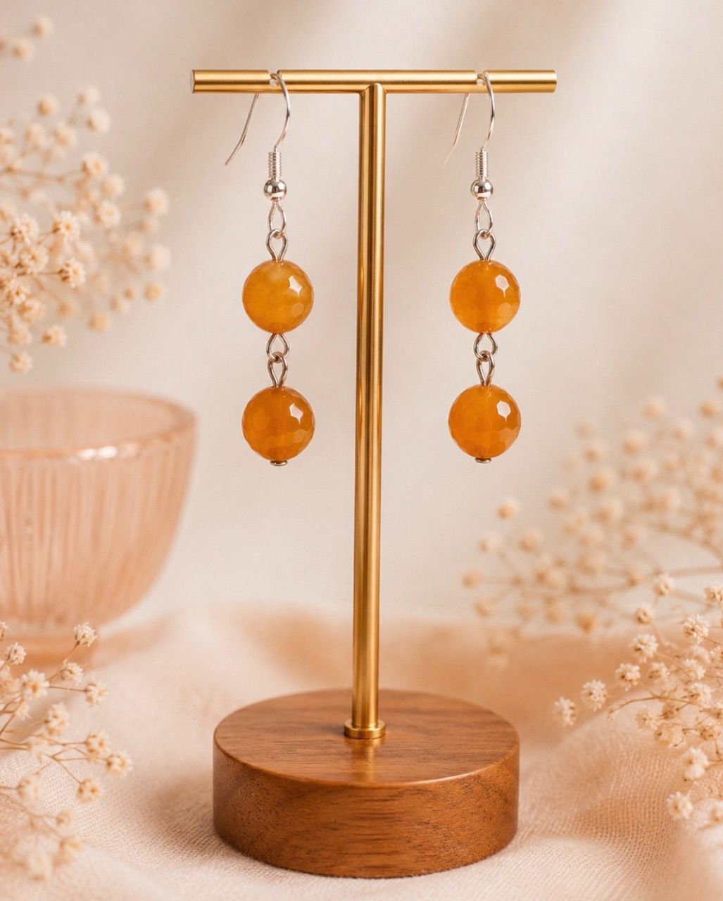 Handmade  Ohrringe Orange 