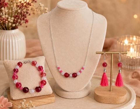 Schmuckset Unikat 925 Silber - Edelsteine