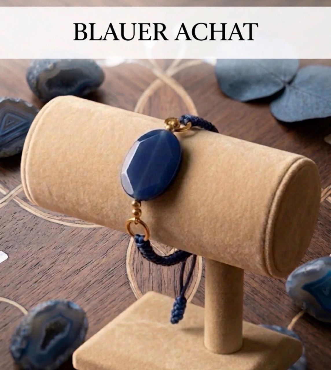 Blauer Achat Edelstein 
