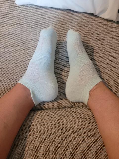 Getragene Sportsocken