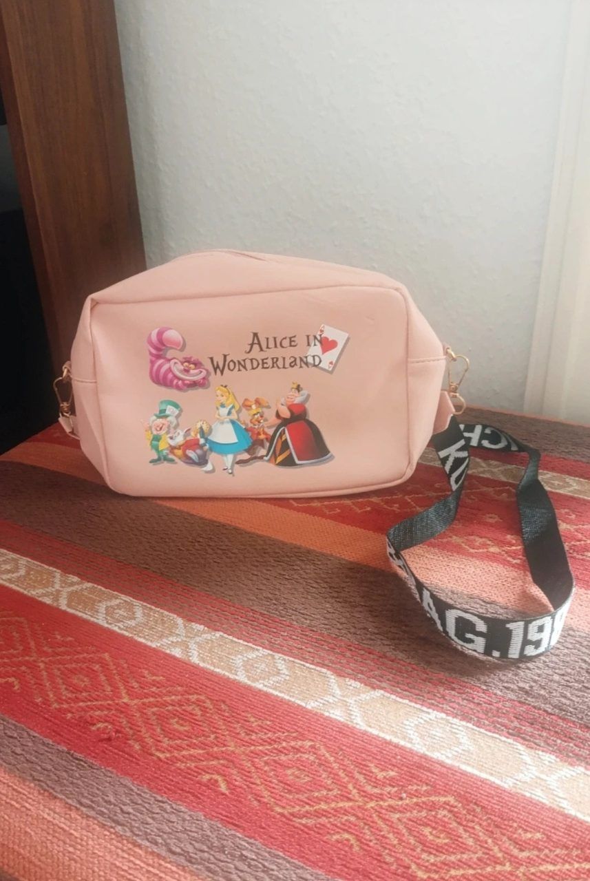 Disney 🖤Disney Alice im Wunderland Umhängetasche / Rosa Crossbody Bag / Vintage Style