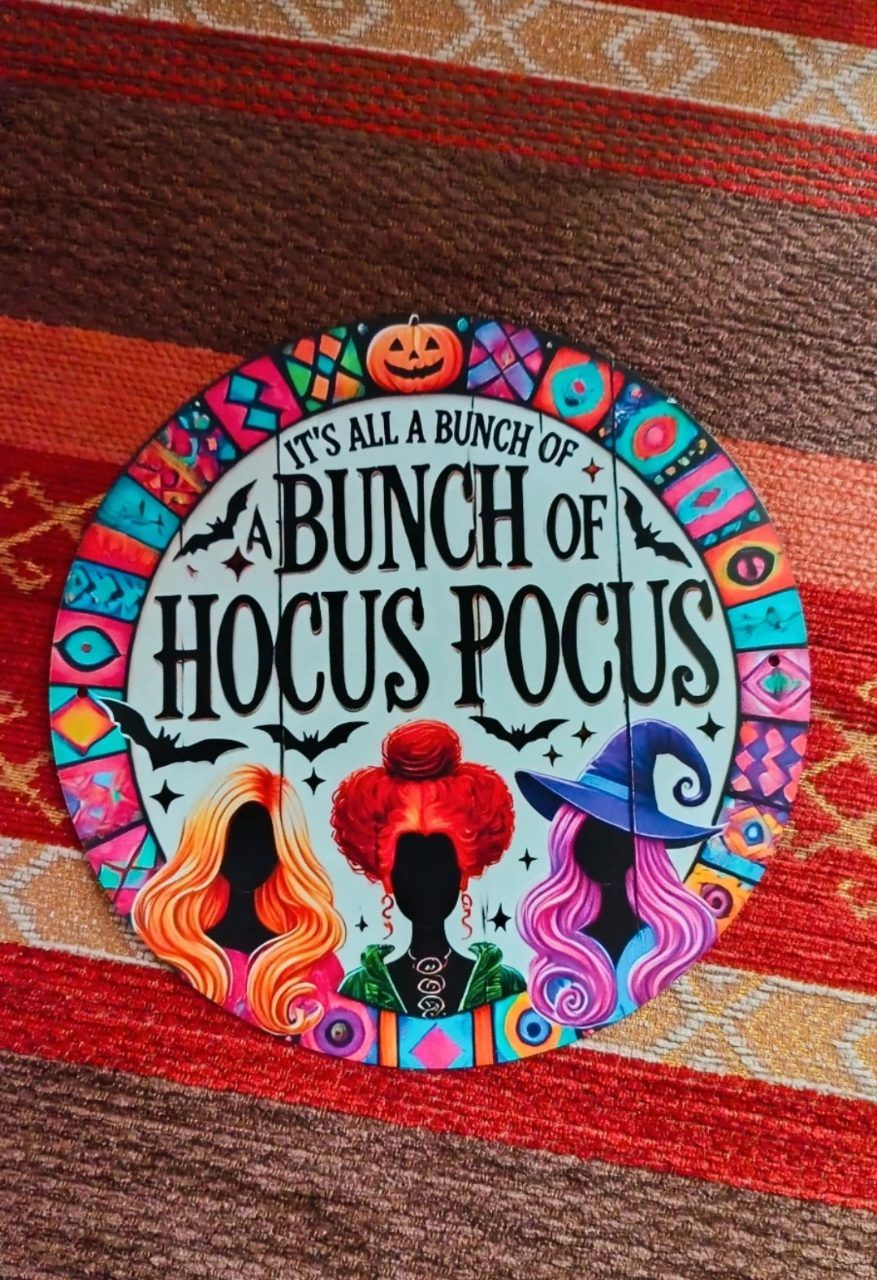 Vintage, Disney 🖤Halloween Metallschild /Its all a bunch of Hocus Pocus/(Sanderson Schwestern)