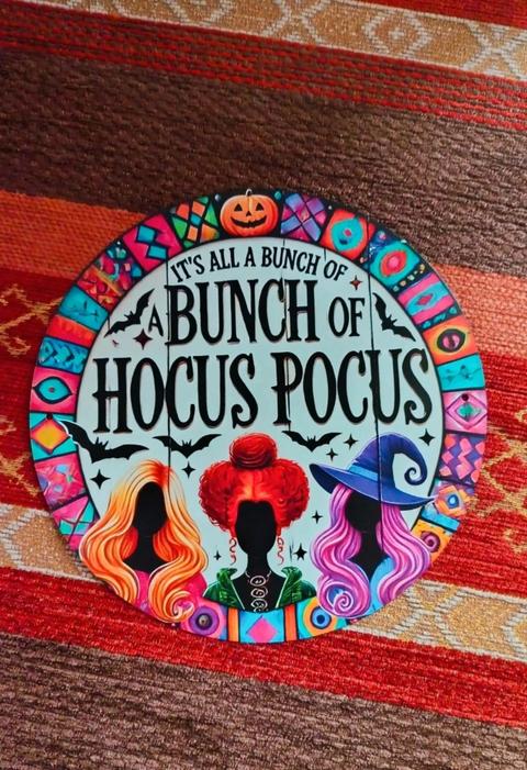 Vintage, Disney 🖤Halloween Metallschild /Its all a bunch of Hocus Pocus/(Sanderson Schwestern)