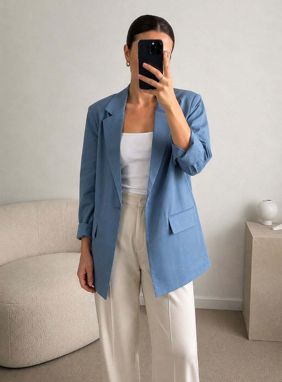 tally weijl Blazer, L, hellblau, Schulterpolster, Tally Weijl, Sakko, schick Size L