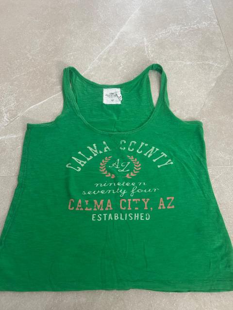 Grünes Tanktop mit Print – H&M