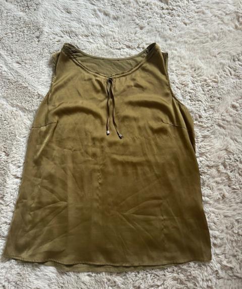 Bonita Olive grünes samt Top Size 44