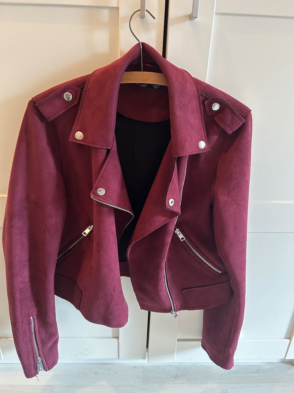 Page one Stoff Leder Bomberjacke  Size L