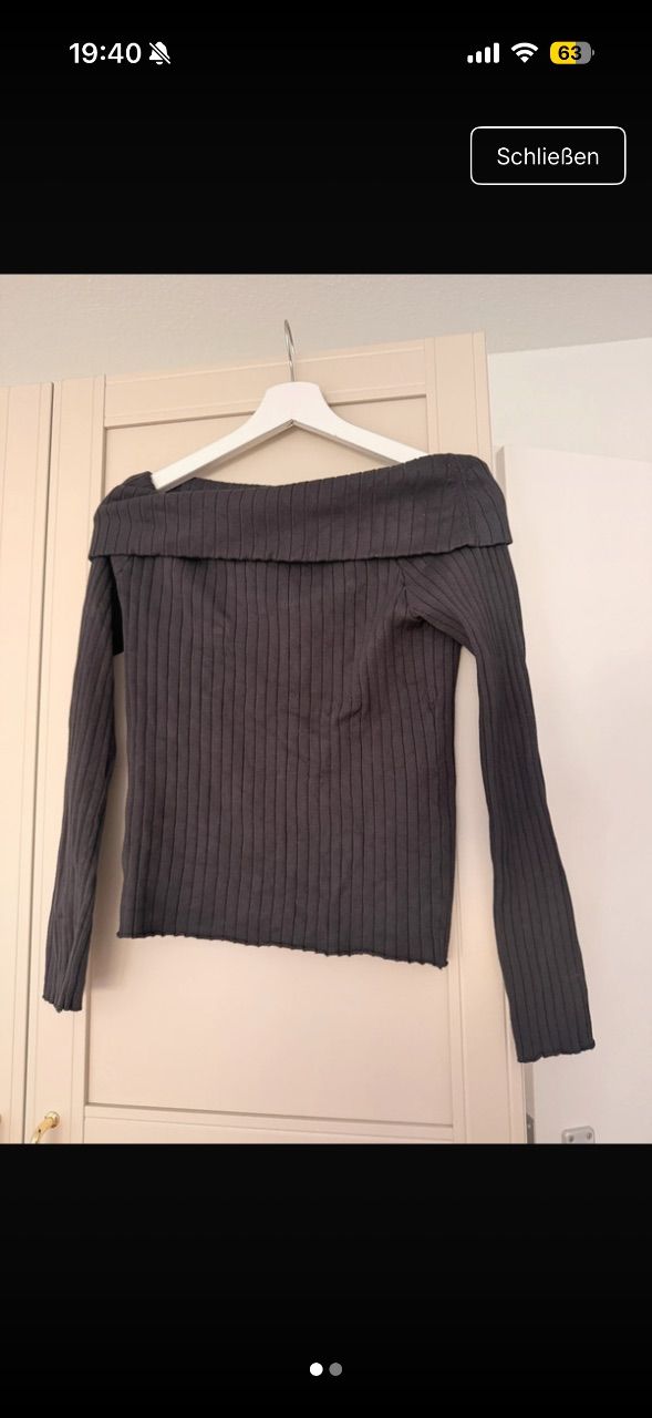 H&M H&M Schulterfreies Top Size S