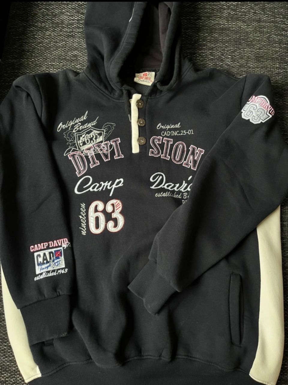 Camp David Camp David Hoodie Schwarz/Weiß Size XXXL