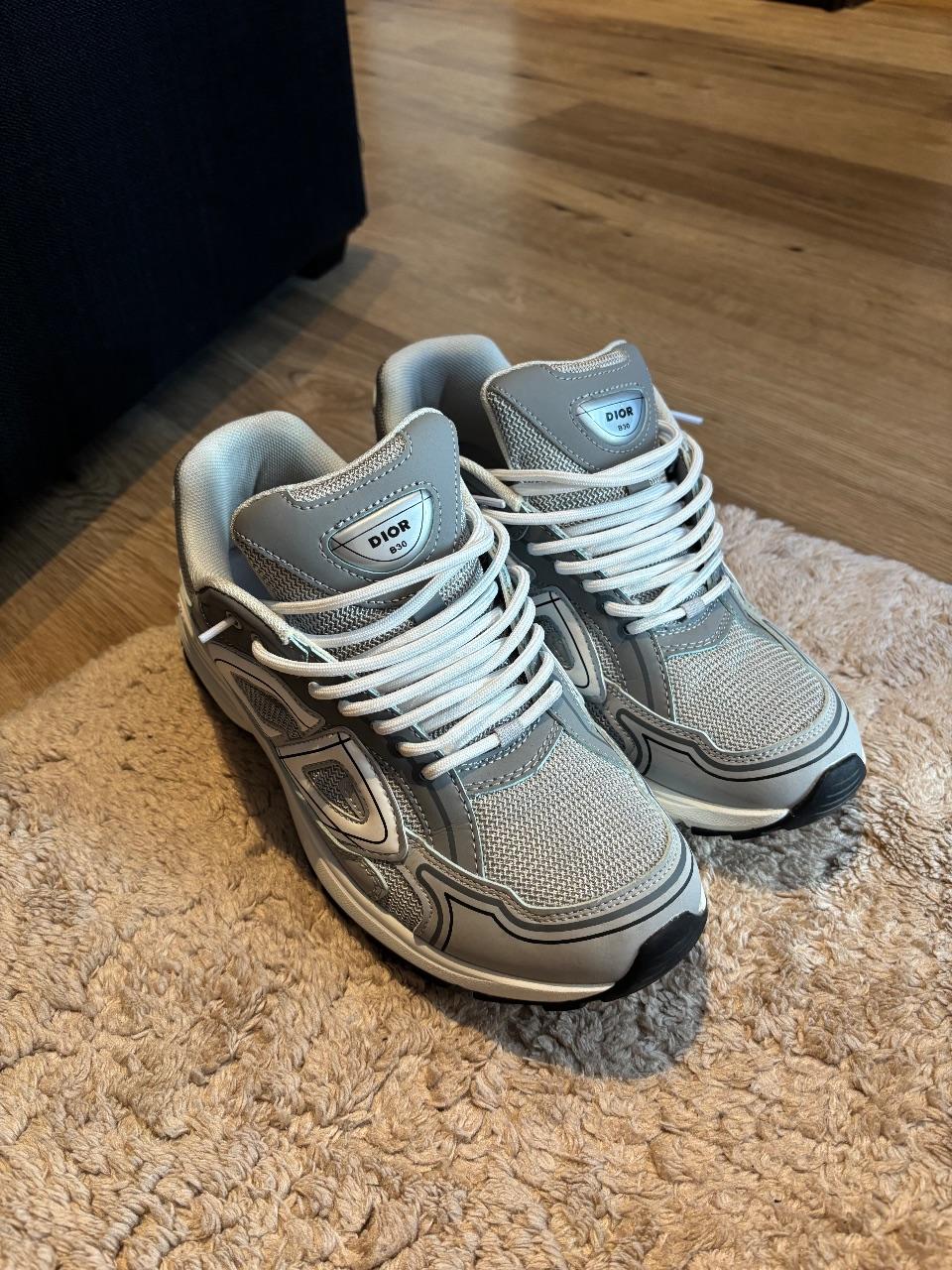 Dior B30 Schuhe Sneaker Weiß Grau