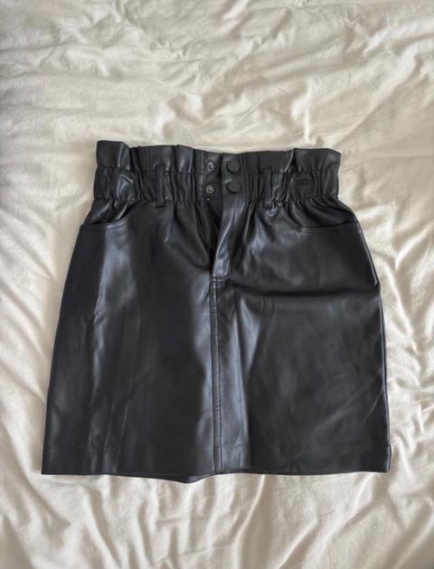 Only Schwarzer Lederrock Size XS