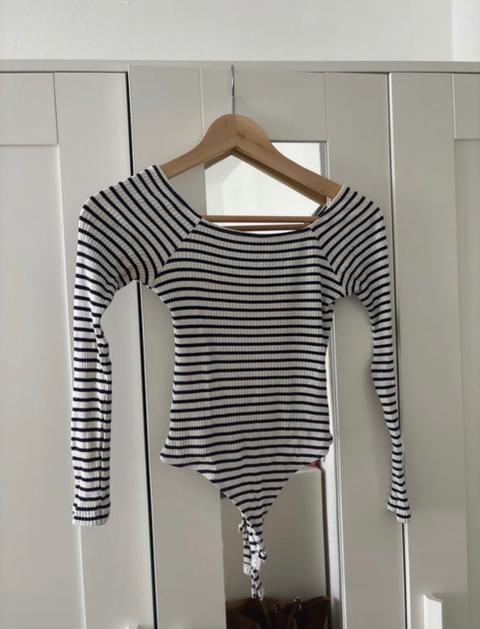 Asos Gestreifter Langarm-Body Size XS