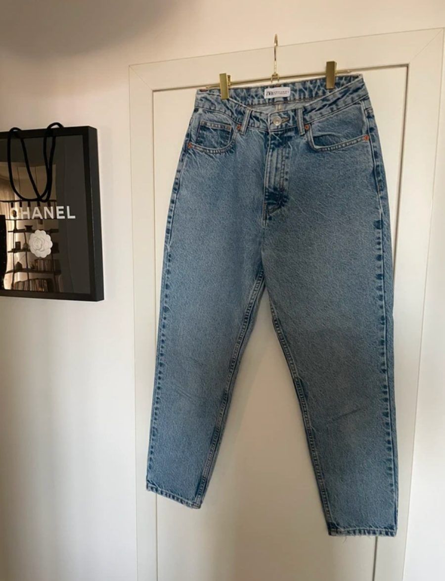 Zara Zara Mom Jeans Karottenjeans Jeans Denim Röhrenjeans Röhrenhose gr 36 Size S