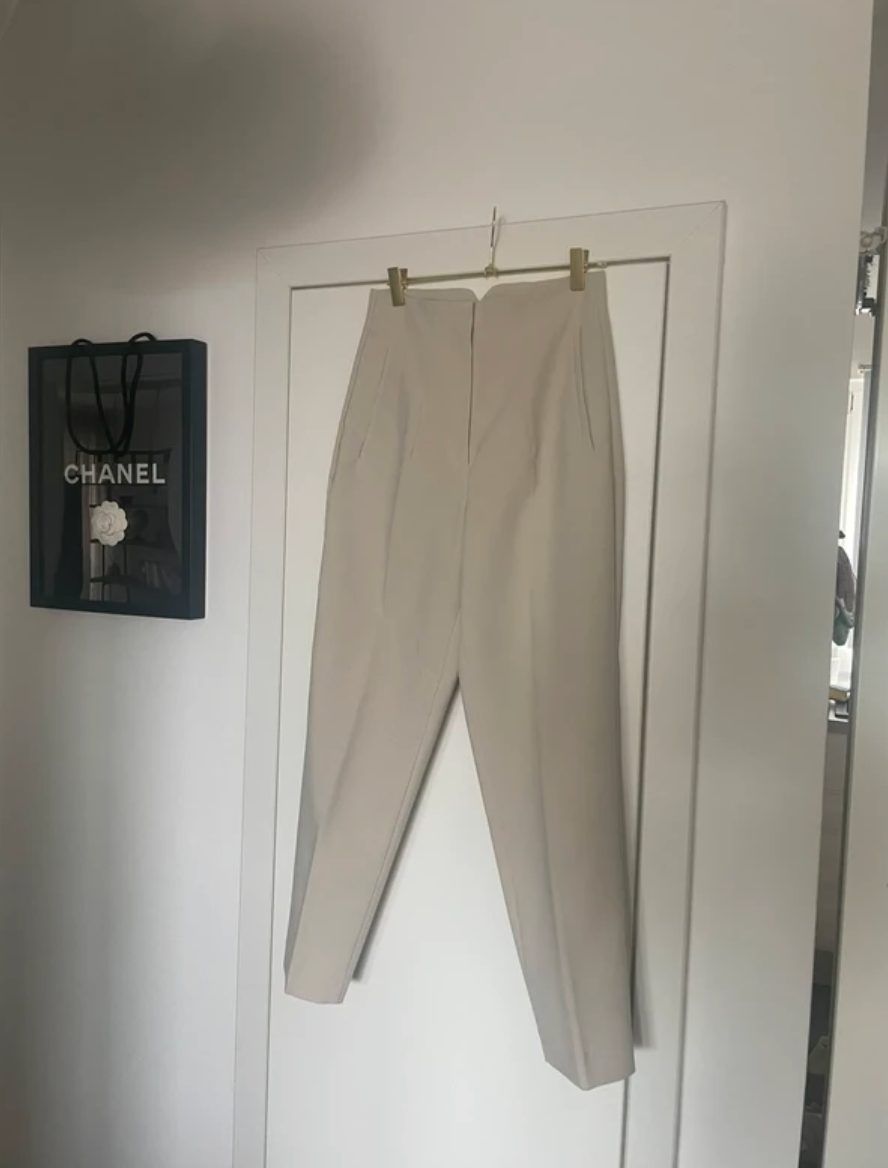 Zara Zara Stoffhose Röhrenhose High Waist Hose Gr S Size S