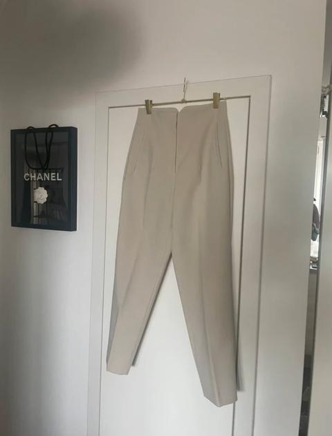 Zara Zara Stoffhose Röhrenhose High Waist Hose Gr S Size S