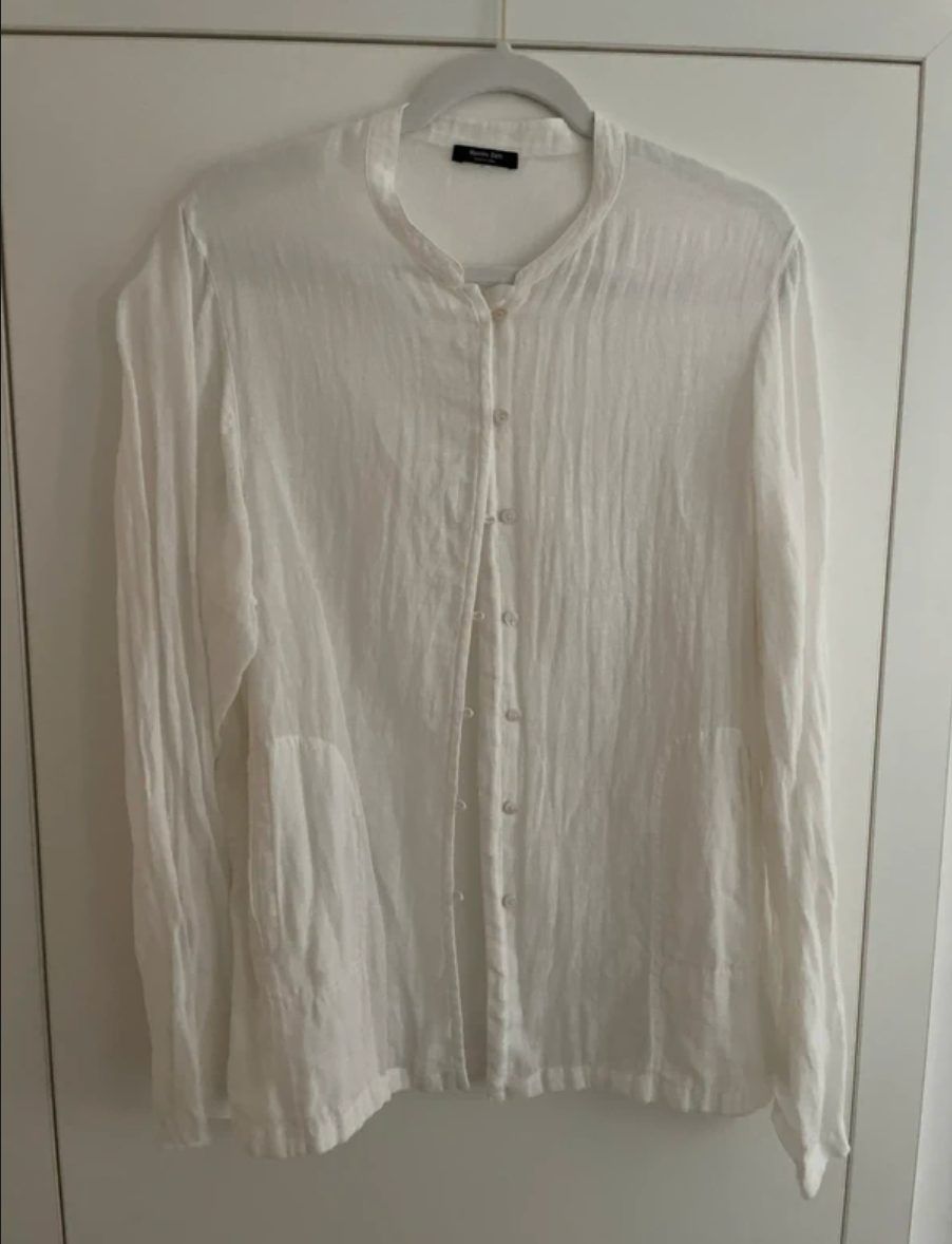 Massimo Dutti Massimo Dutti Leinen Hemd Leinen Bluse Langarmshirt Gr M Size M