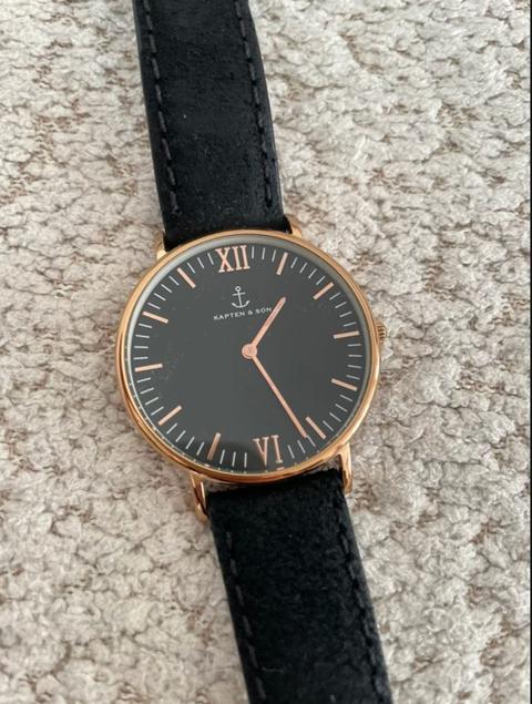 Kapten & Son Kapten & Son Campina Black Vintage 36 mm Armbanduhr Uhr