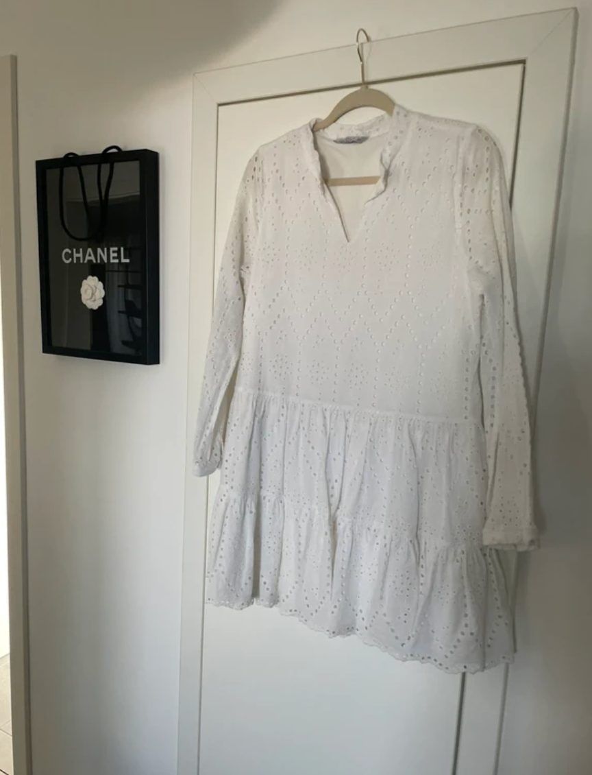 Cream and Rouge Cream and Rouge Baumwollkleid Minikleid vestito robe gr S Size S