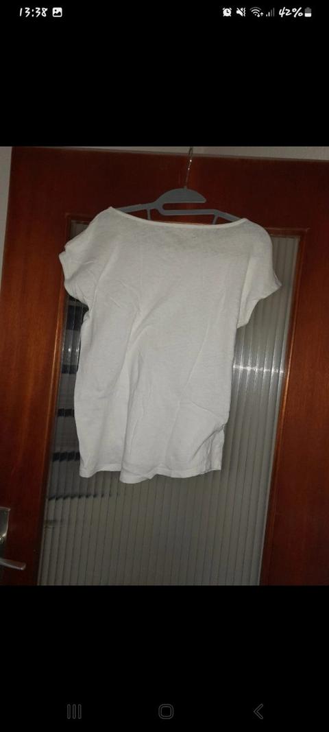 Opus Ein weißes Frauentshirt Size L