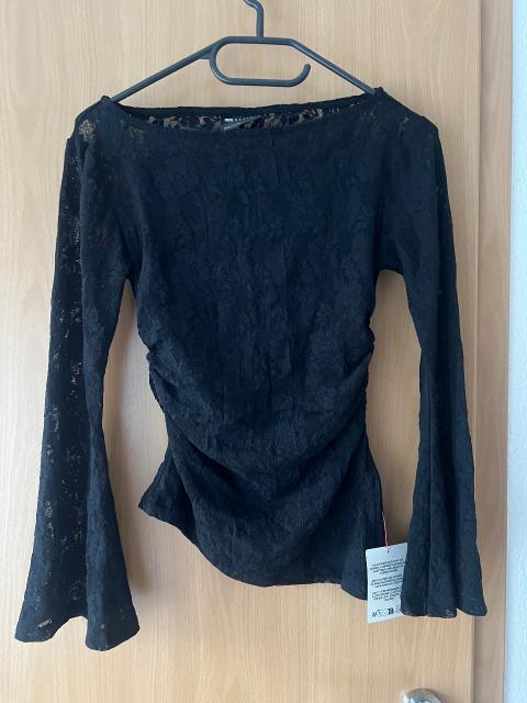 Asos ASOS Spitzen Oberteil mit langen Ärmeln | schwarz | sexy | elegant | Neu XS Size XS