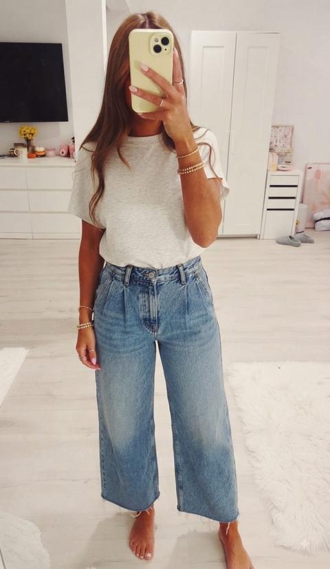 Levi's Levi's Ribcage Pleated Crop Jeans W28/L25