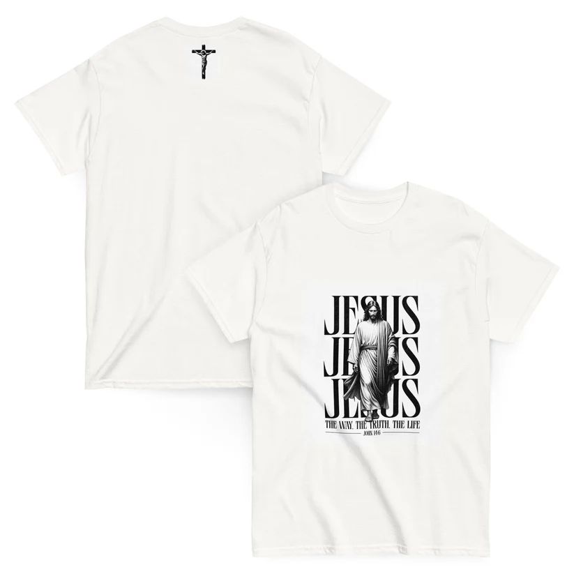 Ohne Marke „Faith Statement“ Graphic T-Shirt – White