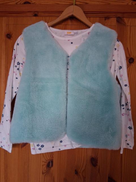 Kids Langarmoberteil mit Passender Weste Size 134