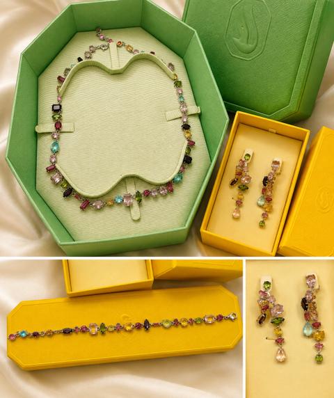 Swarovski Gema multi-colored Schmuckset mit farbenprächtigen Kristallen