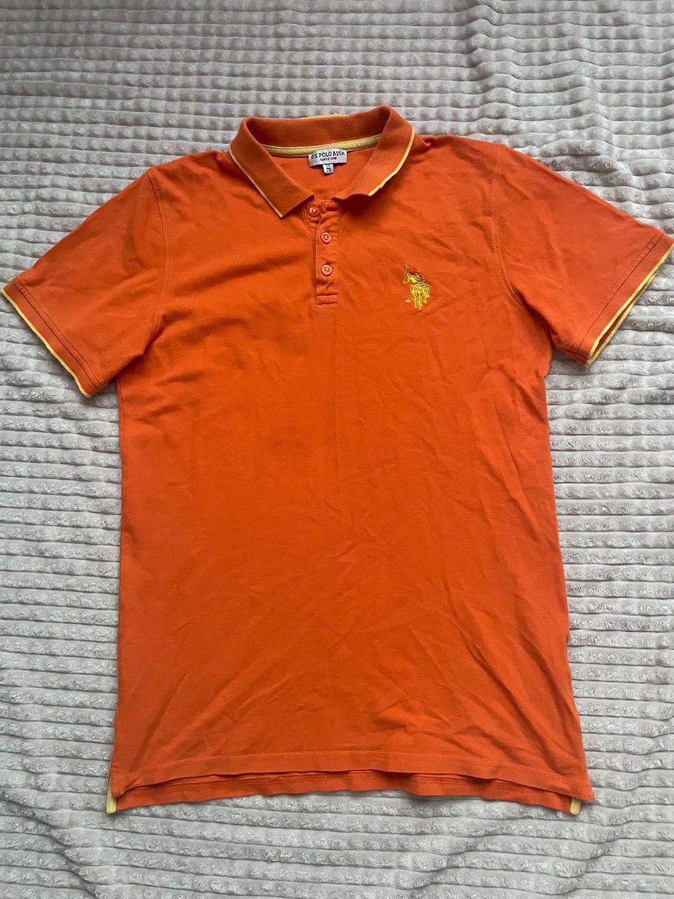 U.S. Polo Assn. U.S. Polo Assn. Polo-Shirt Orange-Gelb Gr. 170 / 176 Size M