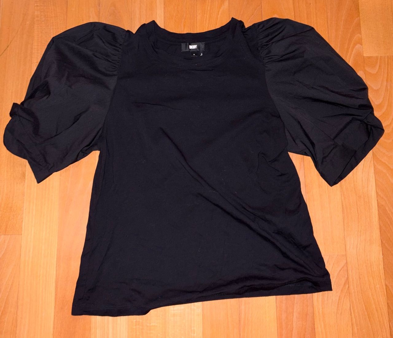 DKNY DKNY Oberteil mit Puffärmeln, Schwarz, Gr. M Size M