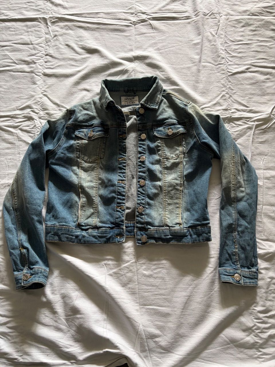 Denim Co. Denim Co Jeansjacke Damen XXS XS Kinder 158 164 Hellblau Vintage Look Size XXS