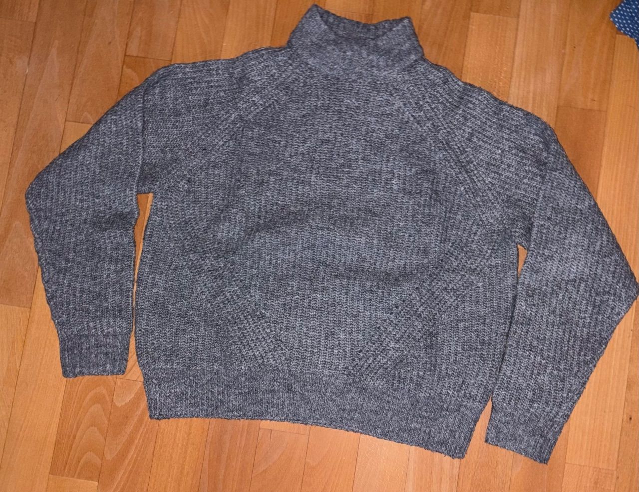 Up Fashion  UP Fashion Strickpullover Grau M 40 42 Stehkragen Grobstrick Warm Size M