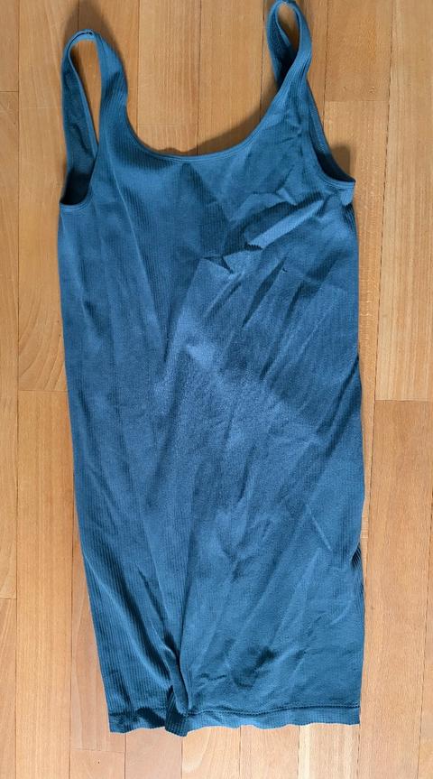 Pull & Bear Pull & Bear Minikleid blau gerippt Gr. M-L Size M