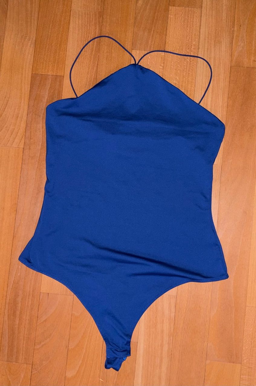 H&M H&M Body Neckholder Blau M Party Top Size M