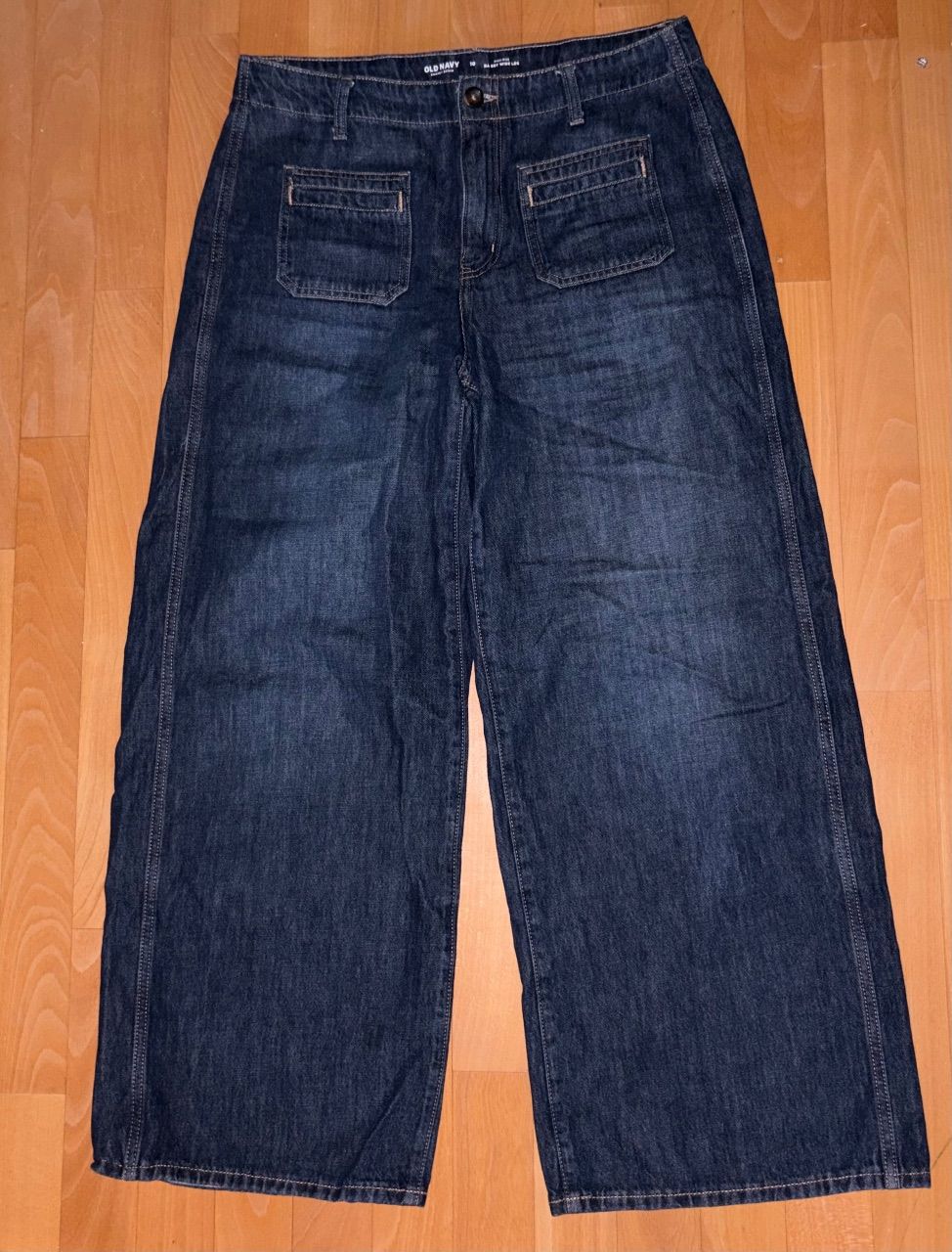Old Navy Old Navy Drapey Denim High Rise Baggy Wide Leg Size 38