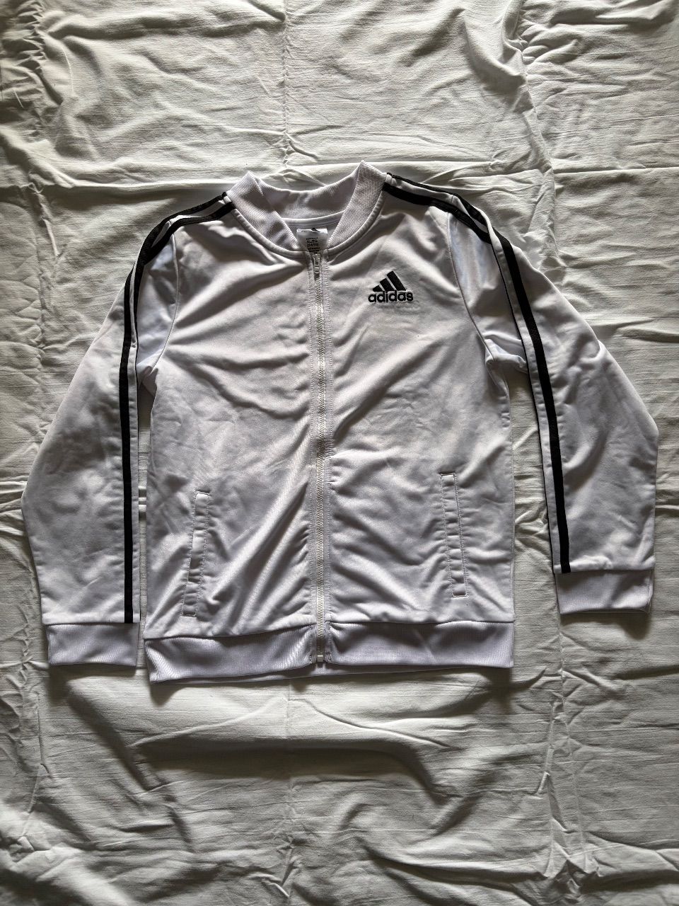 Adidas  Trainingsjacke Weiß Schwarz XL 14 16 Jahre Zipper