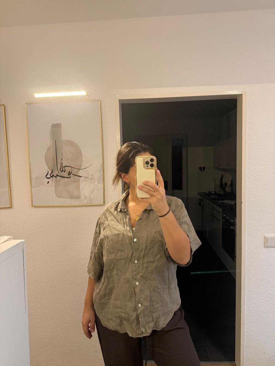 Kurzarm hemd aus Leinen
