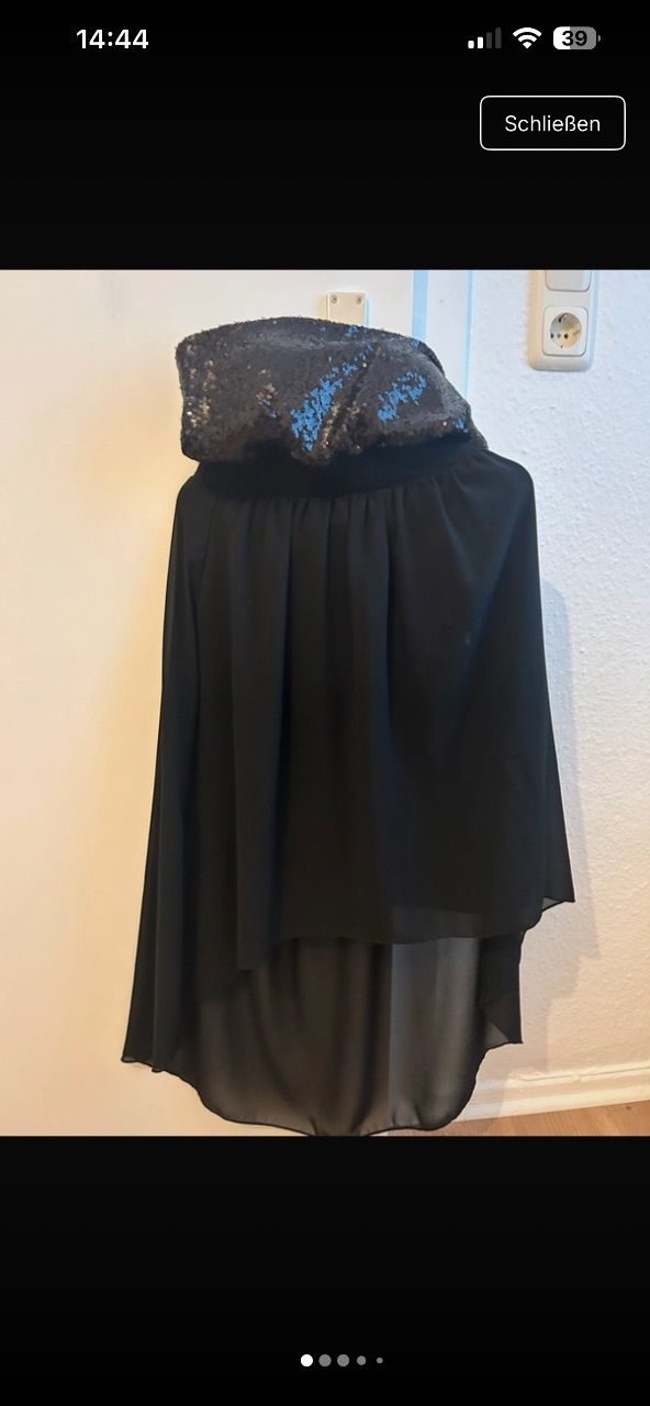 MyHailys Schwarzes trägerloses Pailletten Kleid von MyHailys Size L