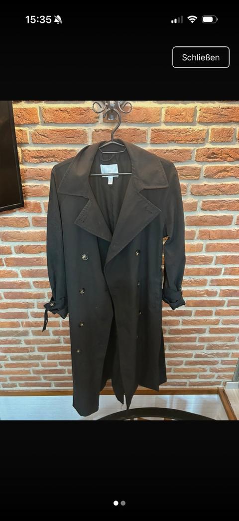 Trenchcoat schwarz Size S