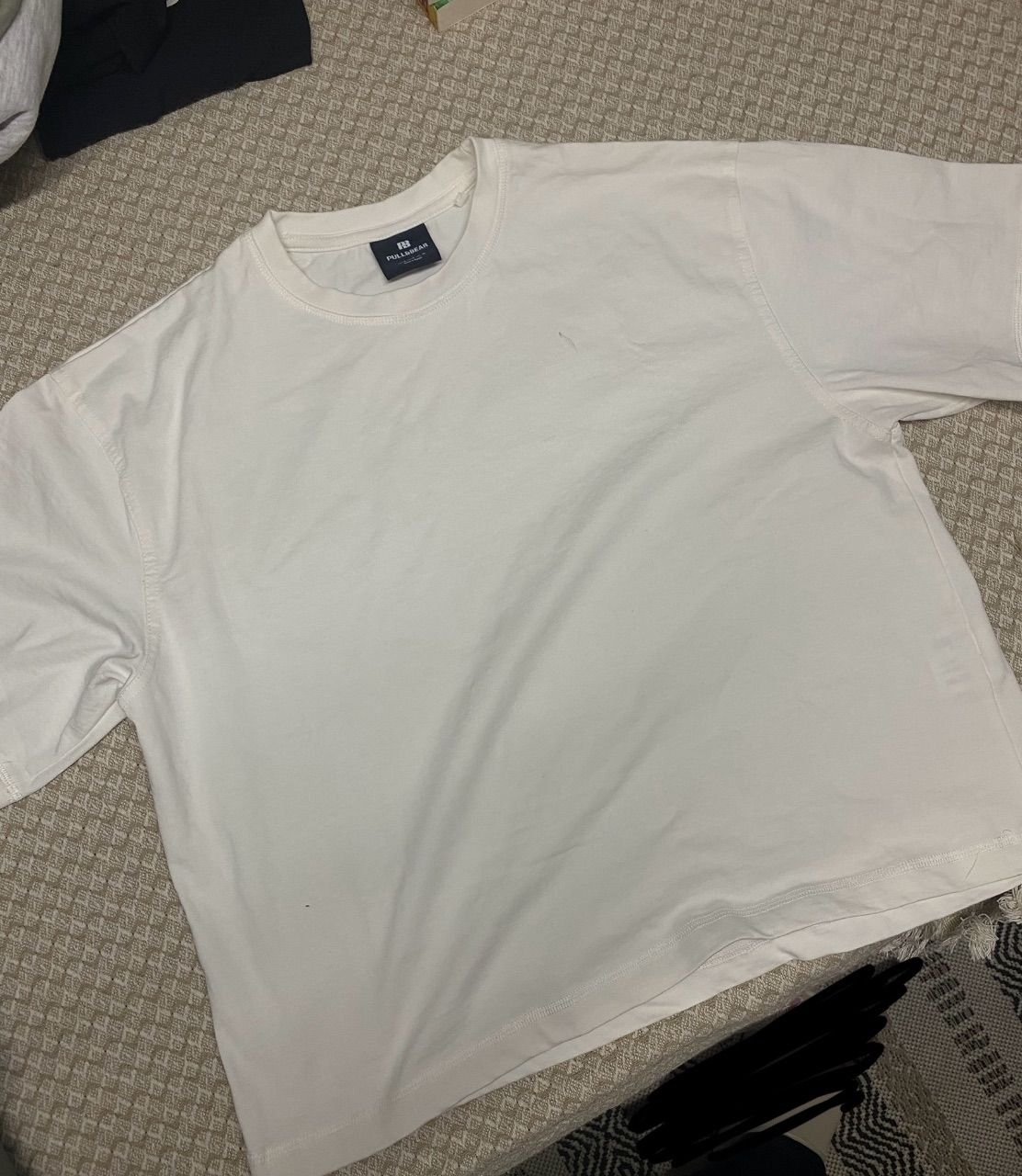 Pull&Bear Pull&Bear Weißes Baggy crop tshirt 