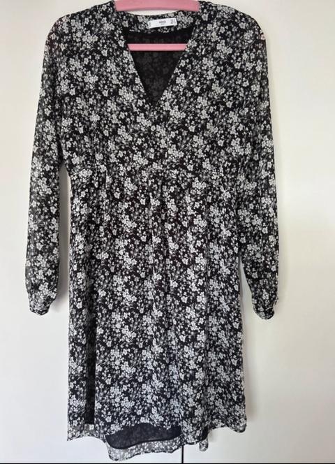 Mango Mango florales geblümtes Kleid Vintage Look Damen Sommer Herbst